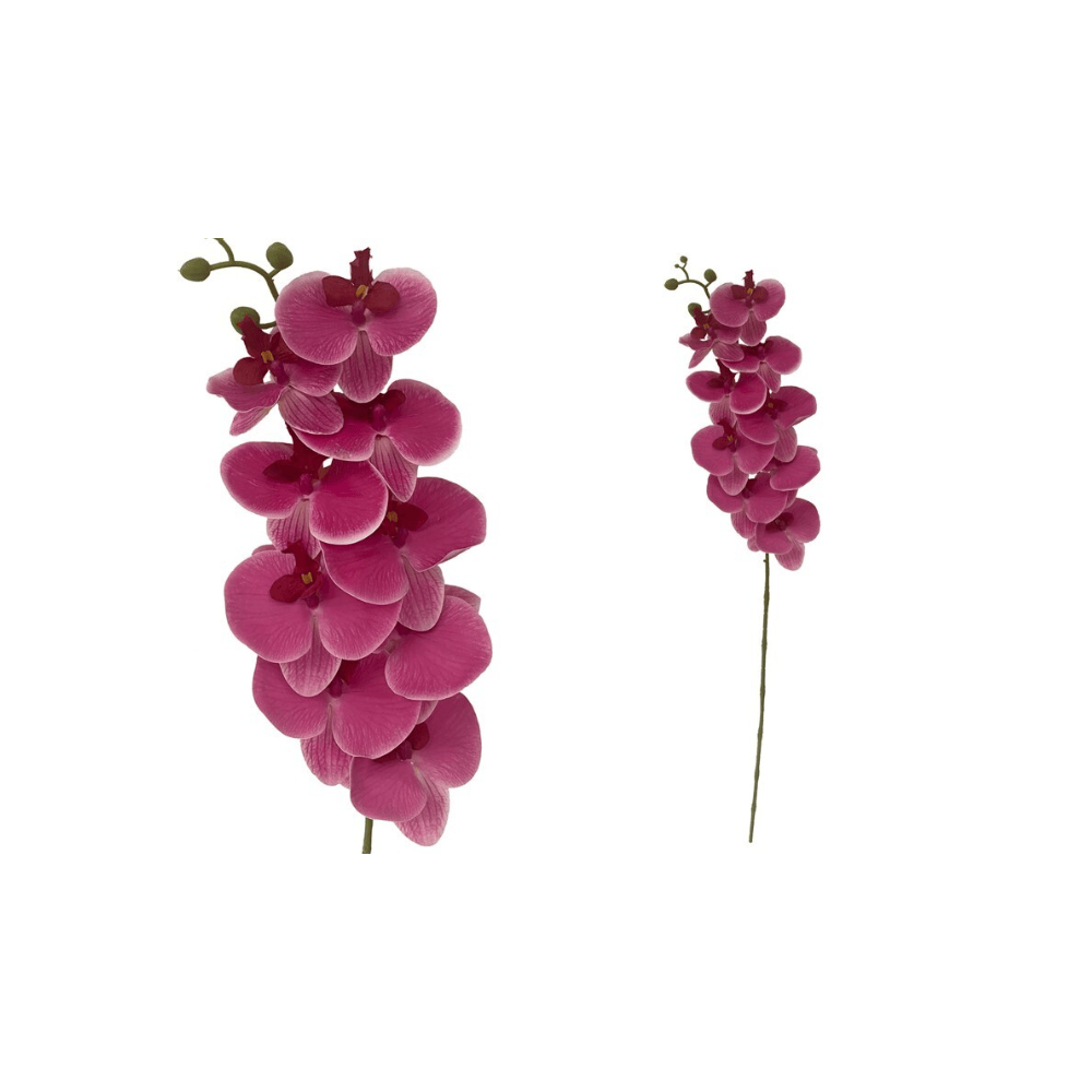Alpha 55 Fuschia Tige de 9 orchidées Real Touch décorative