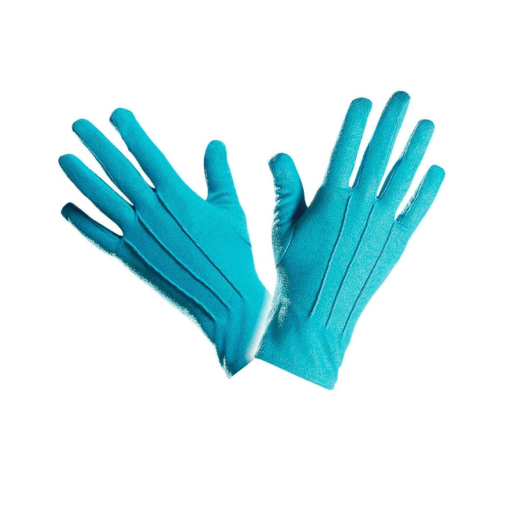 Alpha 55 gant Gants Adultes Courts Bleu Accessoire Déguisement