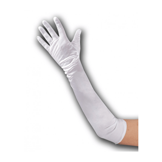 Alpha 55 gant Gants Longs Adulte Satin Blancs 50 cm – Déguisement