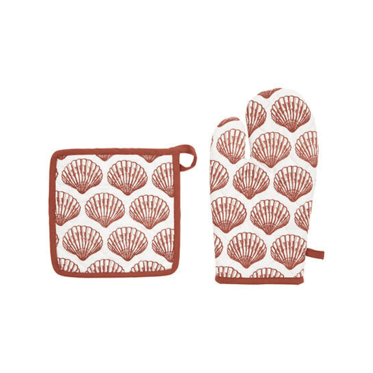 Alpha 55 Gant + manique coton Oceania terracotta cuisine