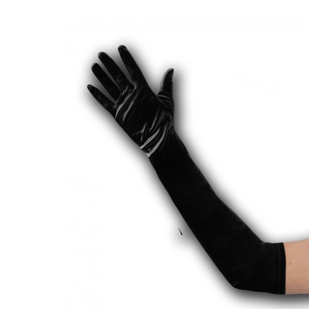 Alpha 55 gant Noir Gants en satin noirs