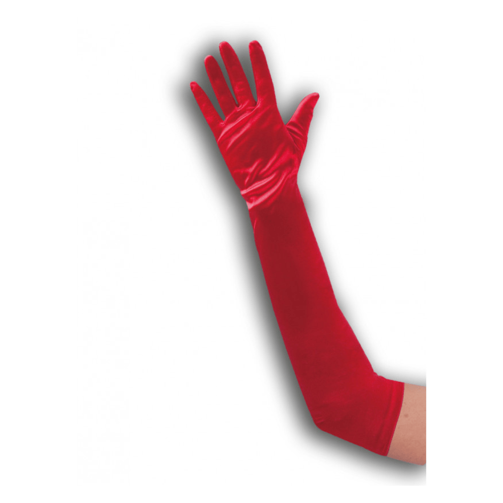 Alpha 55 gant Rouge Gants Longs Adulte Satin Rouges 50 cm – Déguisement