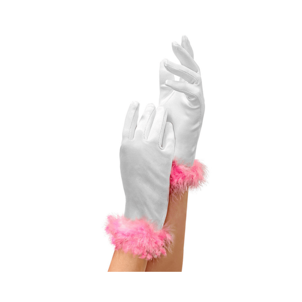 Alpha 55 Gants Enfant Courts Satin Boa Rose Accessoire