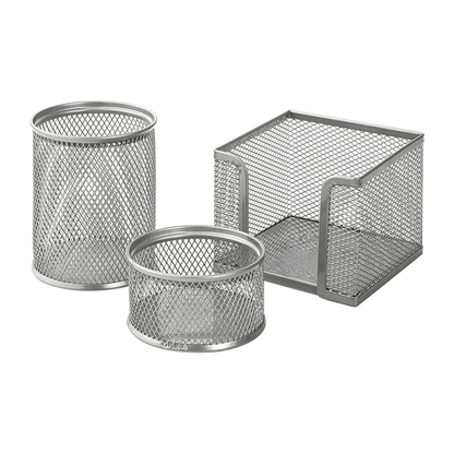 Globox set de bureau métallique 3 pièce gris — Alpha 55 Maroc