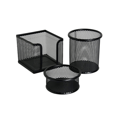 Globox set de bureau métallique 3 pièce noir — Alpha 55 Maroc