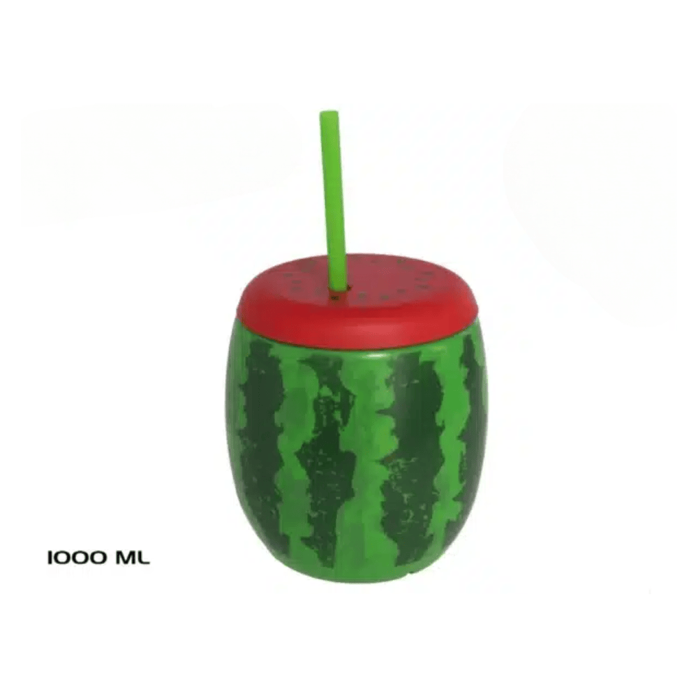 Alpha 55 Gobelet 1L pastèque avec paille fun