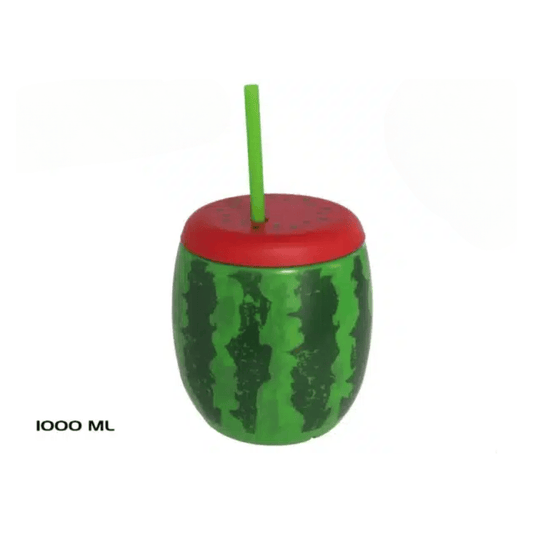 Alpha 55 Gobelet 1L pastèque avec paille fun