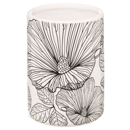 Alpha 55 Gobelet blackflora 8x11 cm Blanc-Noir