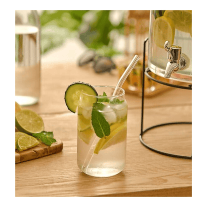 Alpha 55 Gobelet cannette 52cl en verre transparent avec paille