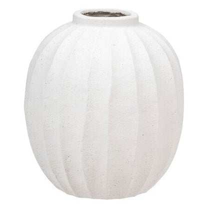 Alpha 55 Grand Vase boule Amia en magnésie blanc – Élégant