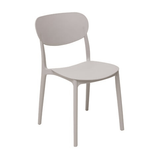Alpha 55 Gris Chaise Empilable Plasta Taupe en Plastique
