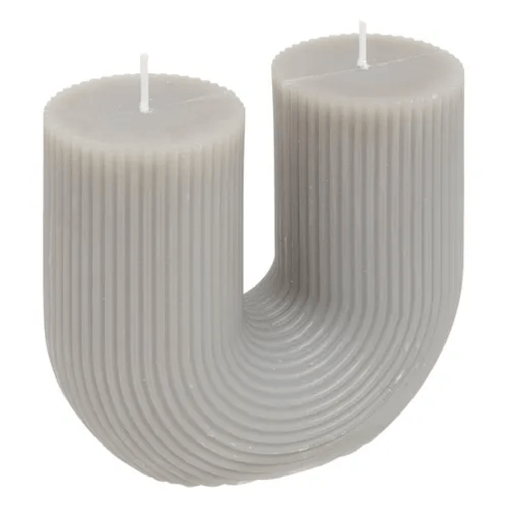 Alpha 55 Gris clair Bougie U Demi – Design Moderne & Élégant