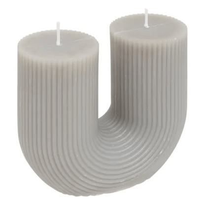 Alpha 55 Gris clair Bougie U Demi – Design Moderne & Élégant