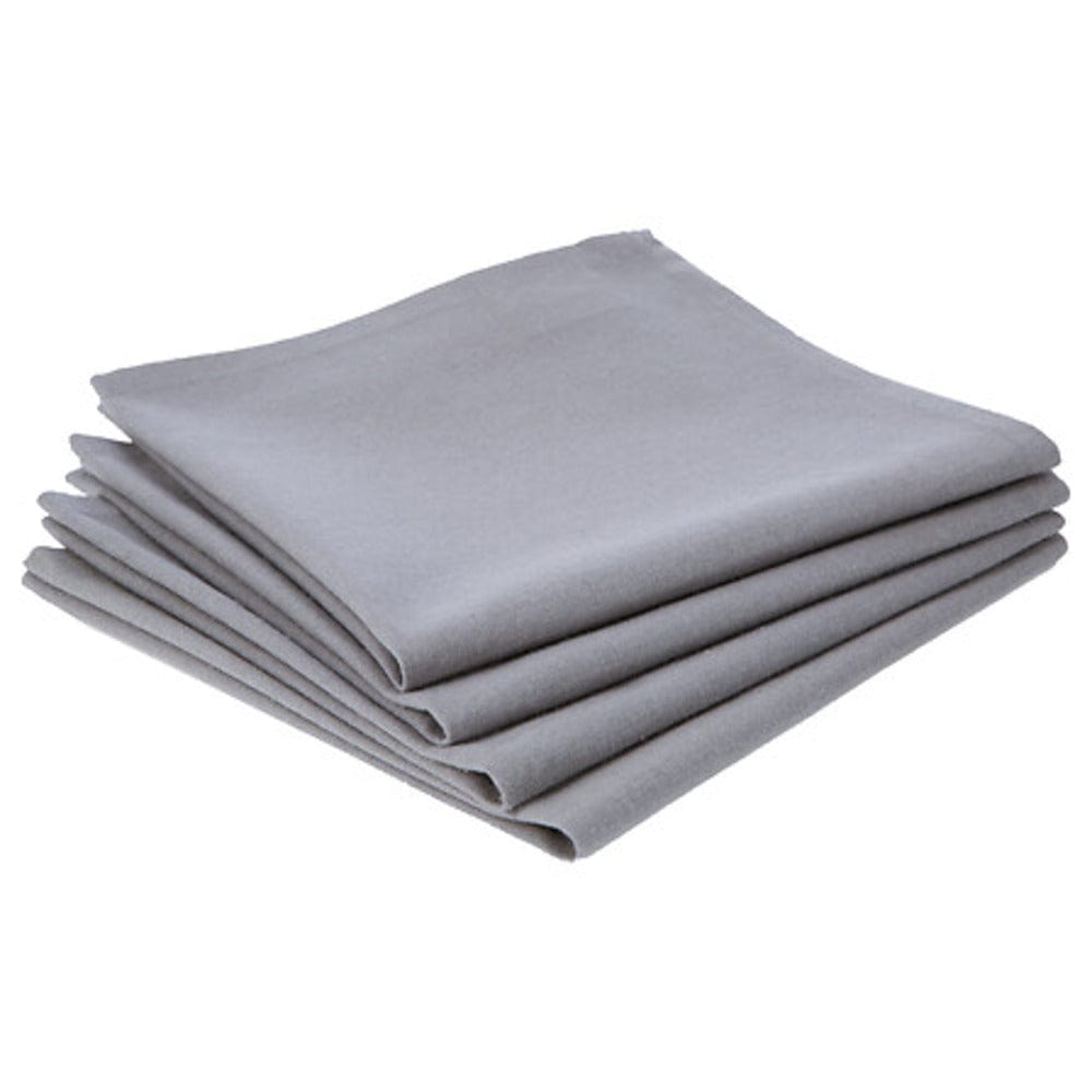 Alpha 55 Gris Clair Lot de 4 serviettes de table en coton