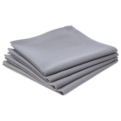Alpha 55 Gris Clair Lot de 4 serviettes de table en coton