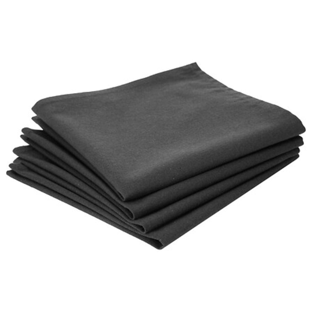 Alpha 55 Gris Foncé Lot de 4 serviettes de table en coton