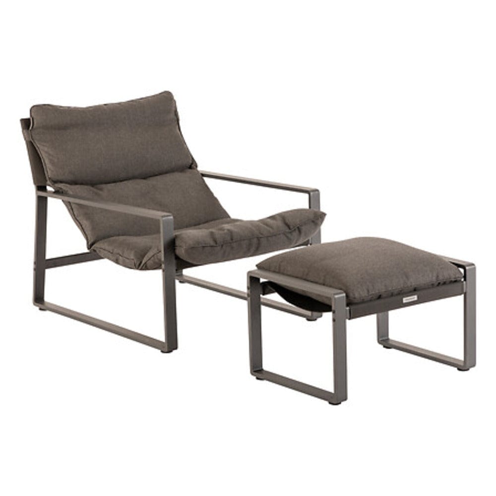 Alpha 55 Gris Graphite Fauteuil relax "Lambinio" avec repose pieds