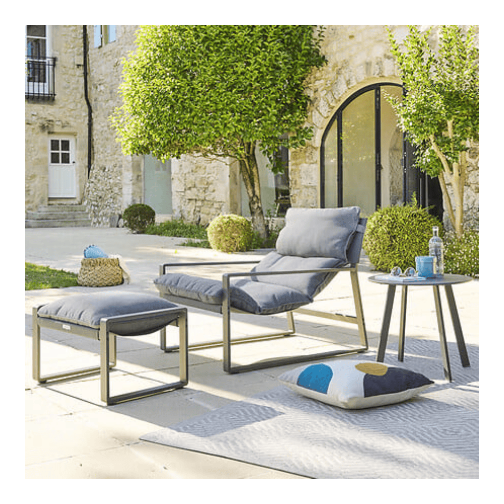 Alpha 55 Gris Graphite Fauteuil relax Lambinio avec repose-pieds confortable