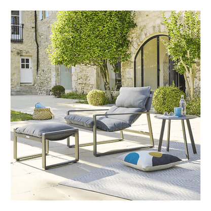 Alpha 55 Gris Graphite Fauteuil relax Lambinio avec repose-pieds confortable