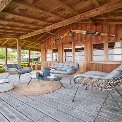 Alpha 55 Gris Graphite Salon de jardin 4 places "paopao"