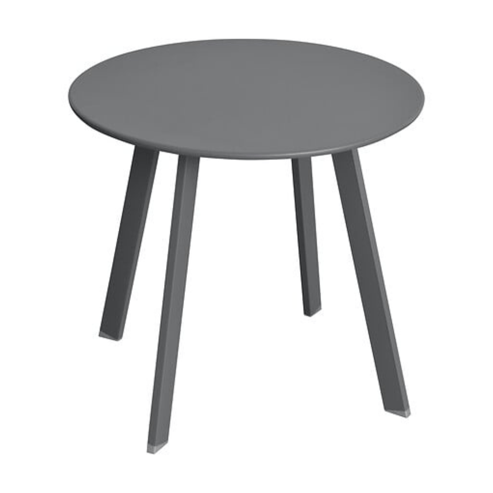 Alpha 55 Gris Graphite Table d’Appoint de Jardin Ronde