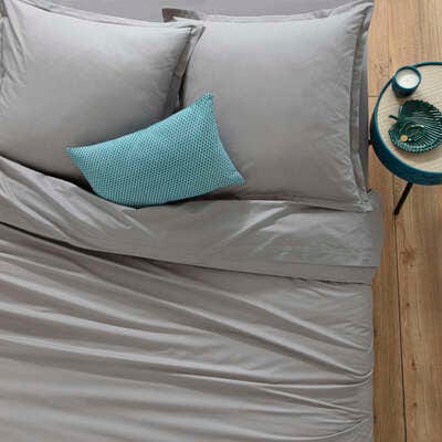 Alpha 55 Gris Housse de couette 2 Personnes en Coton  240 x 220 cm
