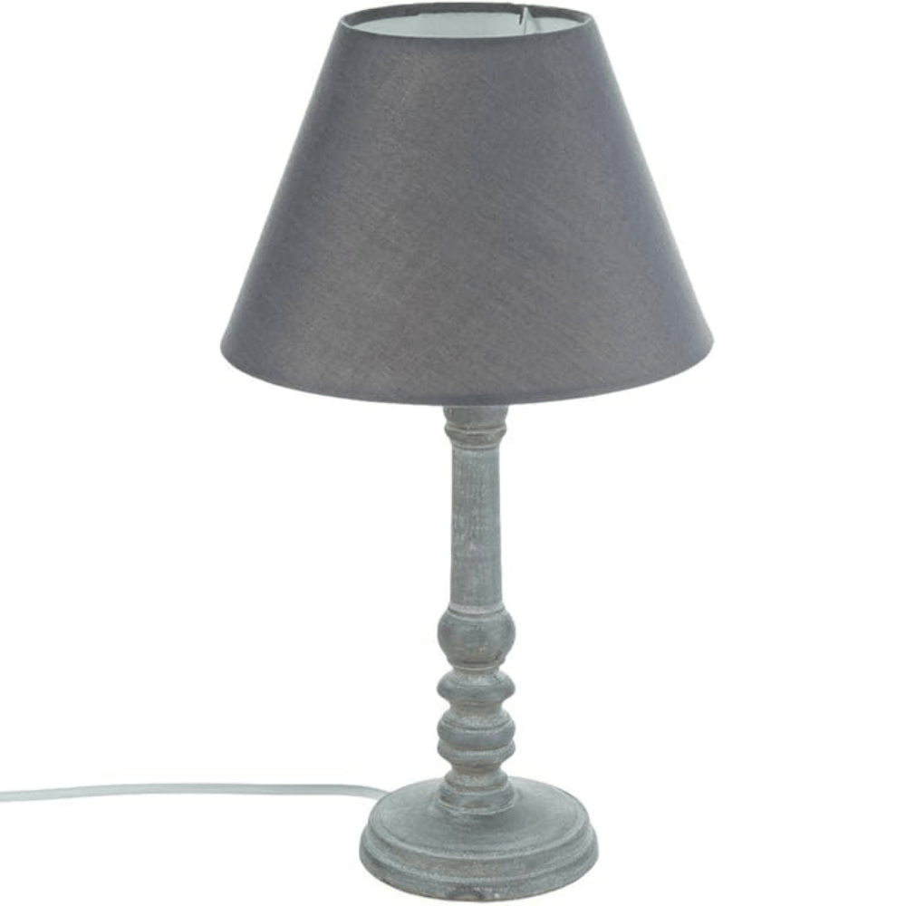 Alpha 55 Gris Lampe Droite Léo en Bois Design Décoratif