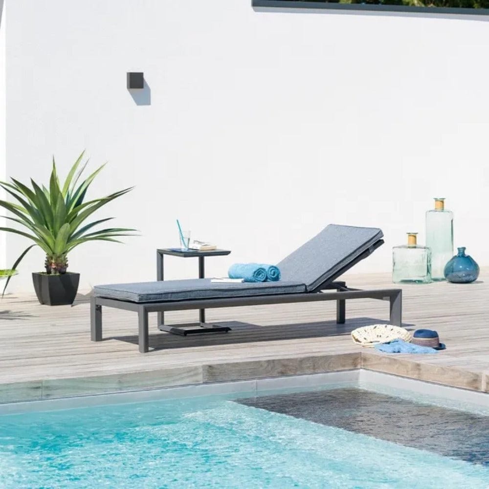 Alpha 55 Gris Lit de piscine simple Evasion en aluminium