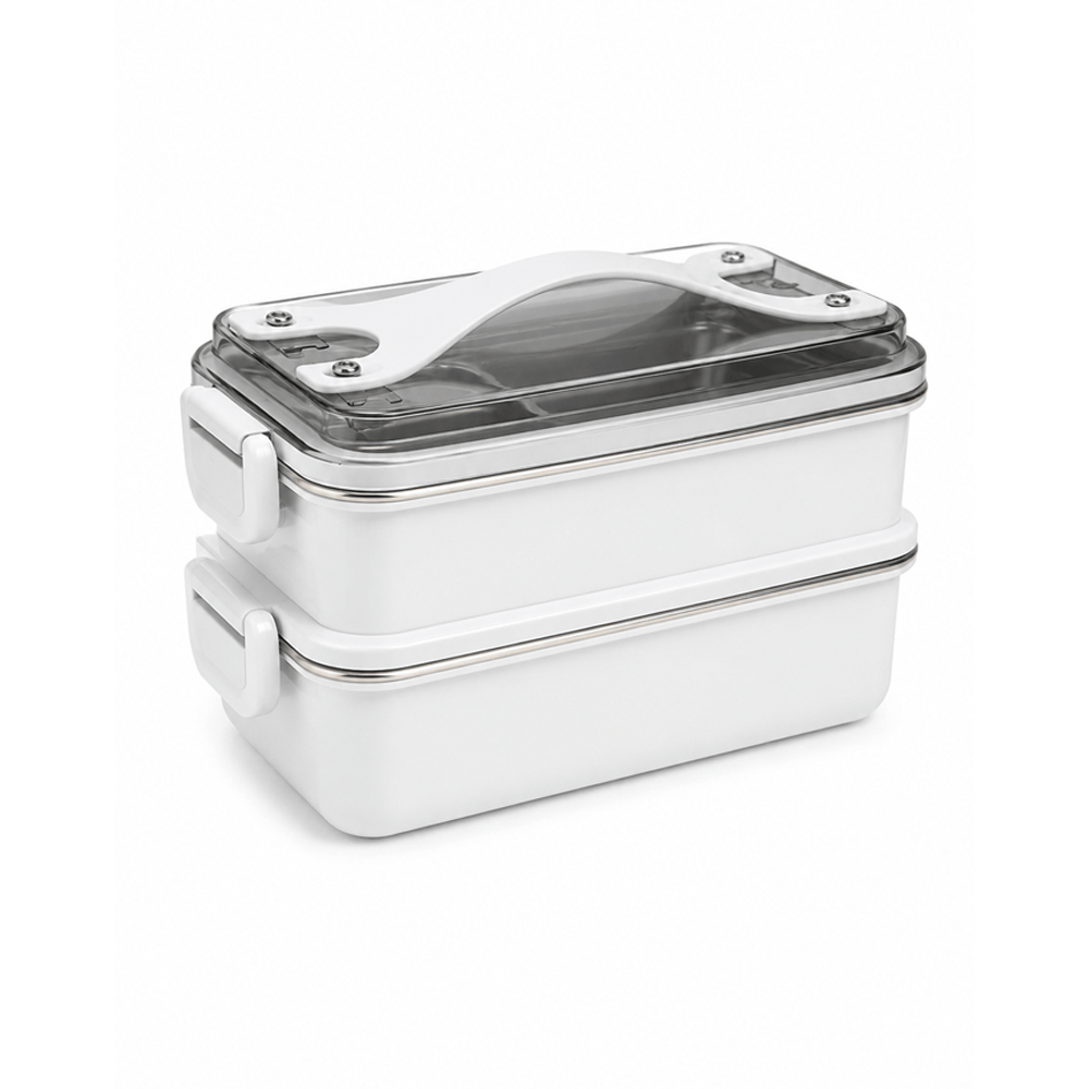 Alpha 55 Gris Lunch Box 2 Niveaux avec Anse - Pratique & Durable