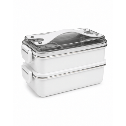 Alpha 55 Gris Lunch Box 2 Niveaux avec Anse - Pratique & Durable