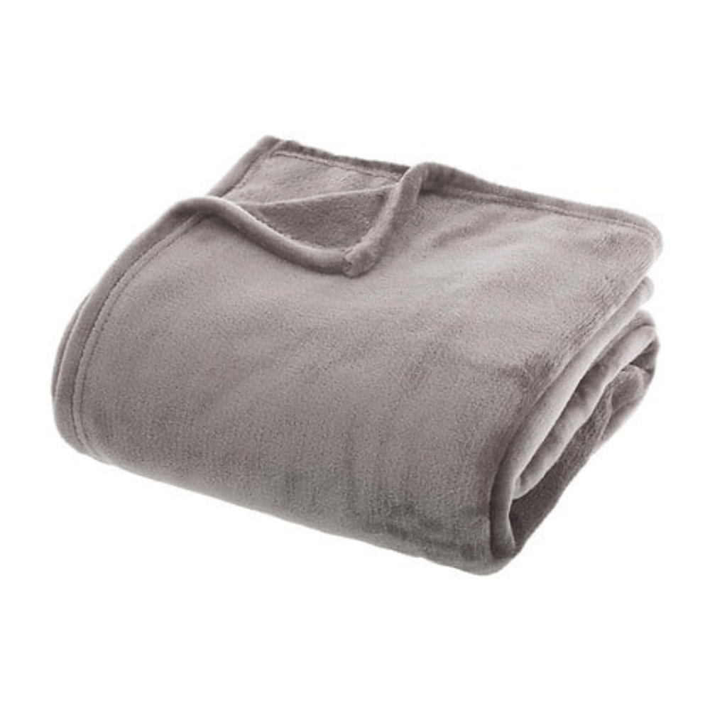 Alpha 55 Gris Plaid Flanelle Uni Doux et Confortable