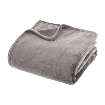 Alpha 55 Gris Plaid Flanelle Uni Doux et Confortable
