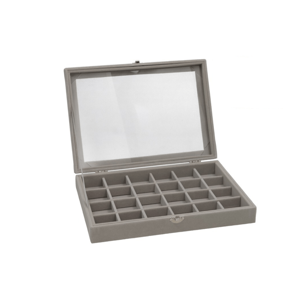 Alpha 55 Gris Plateau à bijoux en velours