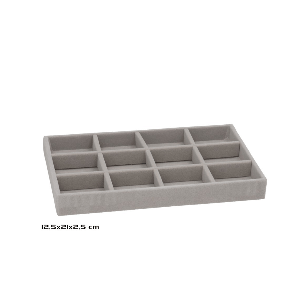 Alpha 55 Gris Plateau à bijoux en velours