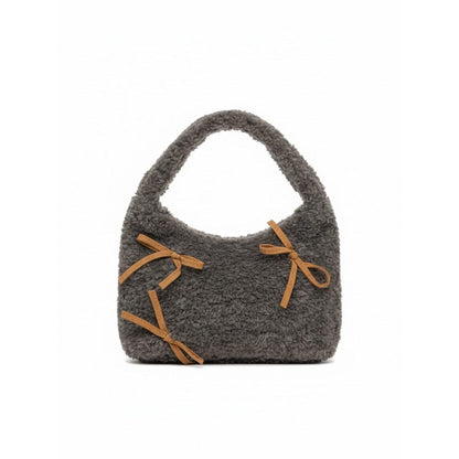 Alpha 55 Gris Sac Sherpa avec Nœuds – Douceur Cosy