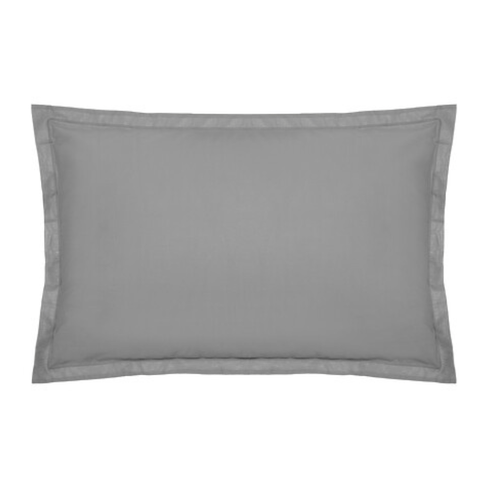 Alpha 55 Gris Souris Taie d’Oreiller en Coton Douce et Confortable
