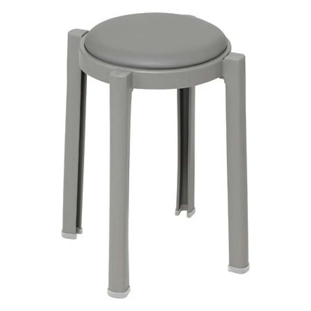 Alpha 55 Gris Tabouret empilable "Plasta" en plastique