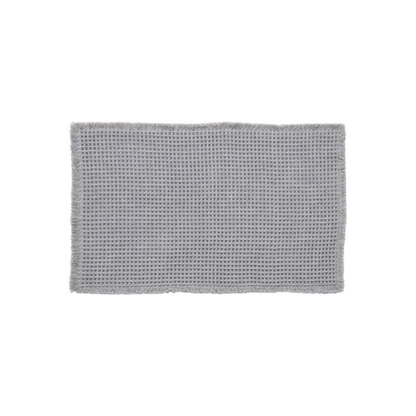 Alpha 55 Gris Tapis de Bain Waffle 50 x 80 cm Nid d’Abeille
