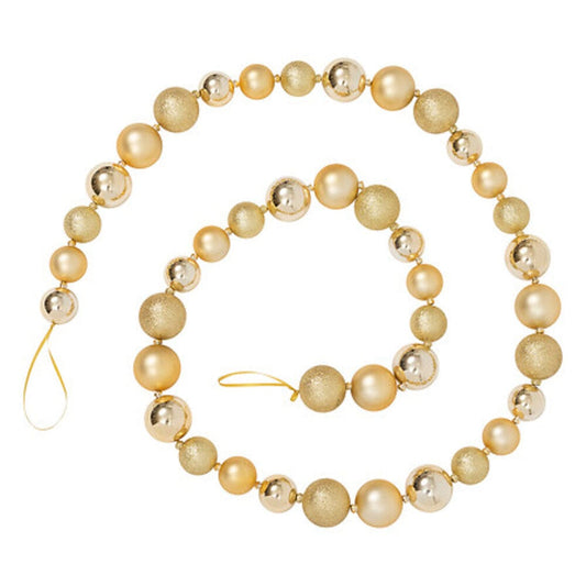 Alpha 55 Guirlande boules dorées 2 m – Décoration de Noël élégante