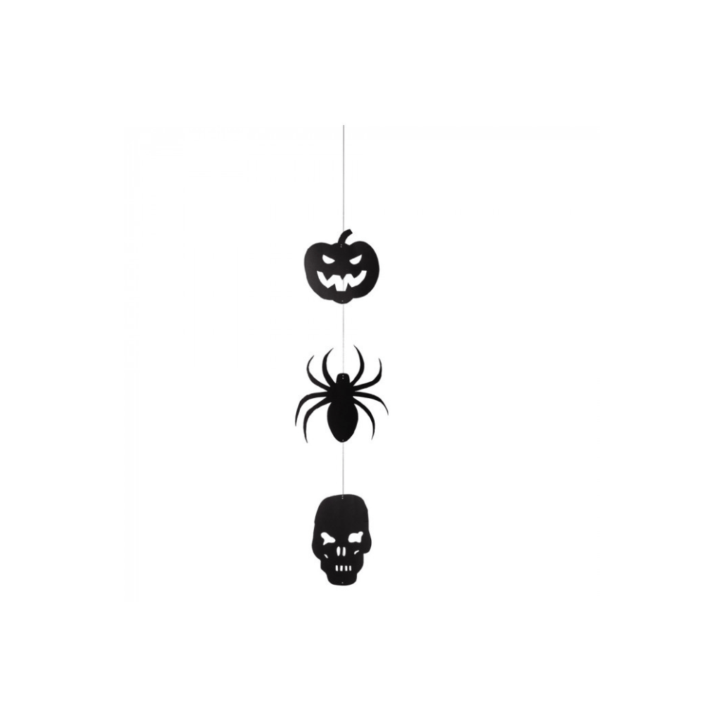 Alpha 55 Guirlande Guirlande Feutrine Verticale 1,3 m Noire Halloween