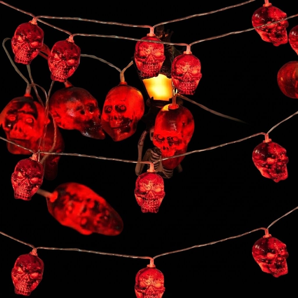 Alpha 55 Guirlande Lumineuse Crâne Sanglant 330 cm – Halloween