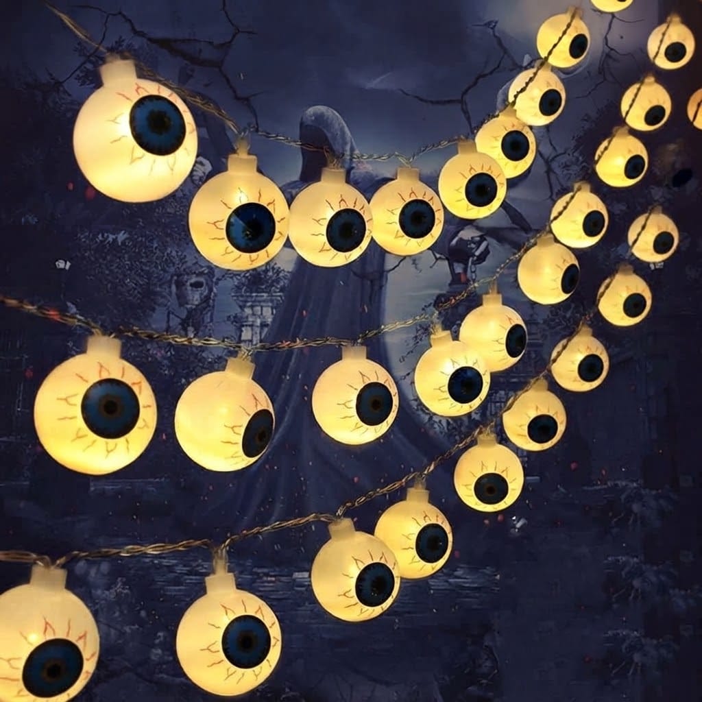 Alpha 55 Guirlande Lumineuse Globes Oculaires 330 cm – Halloween