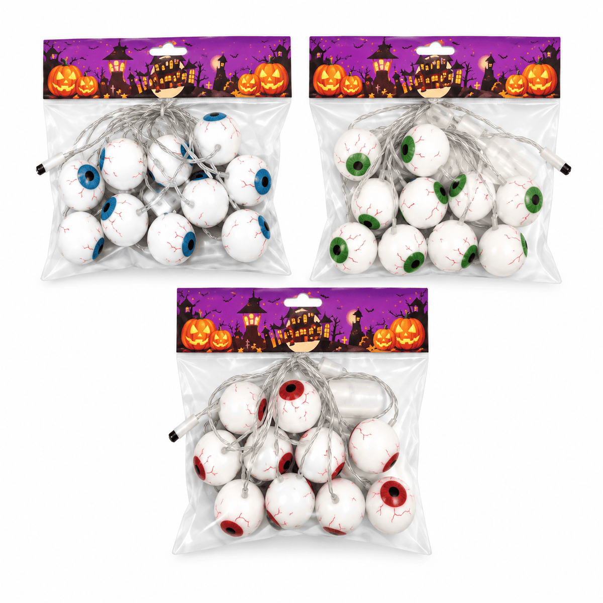 Alpha 55 Guirlande Lumineuse Globes Oculaires 330 cm – Halloween