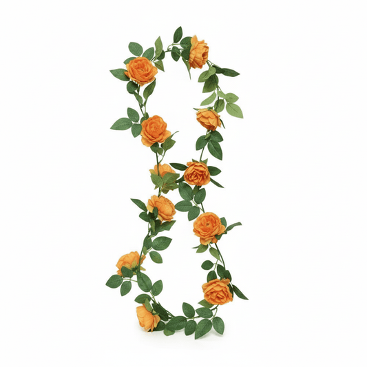 Alpha 55 Guirlande pivoines blanc - orange - rose - rouge