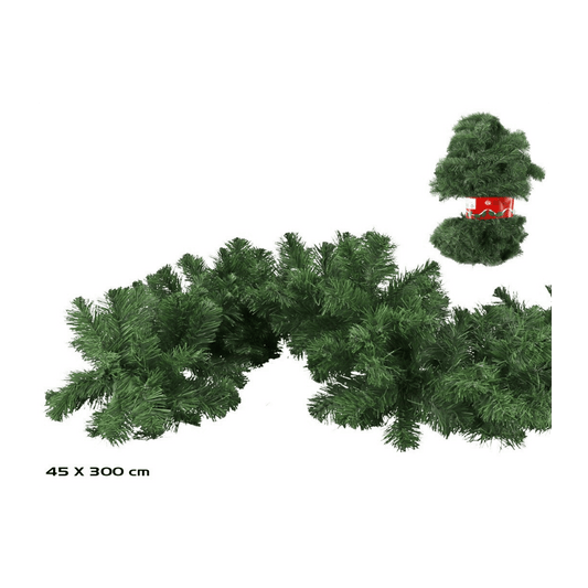 Alpha 55 Guirlande Vert Guirlande verte – Décoration de Noël classique et élégante