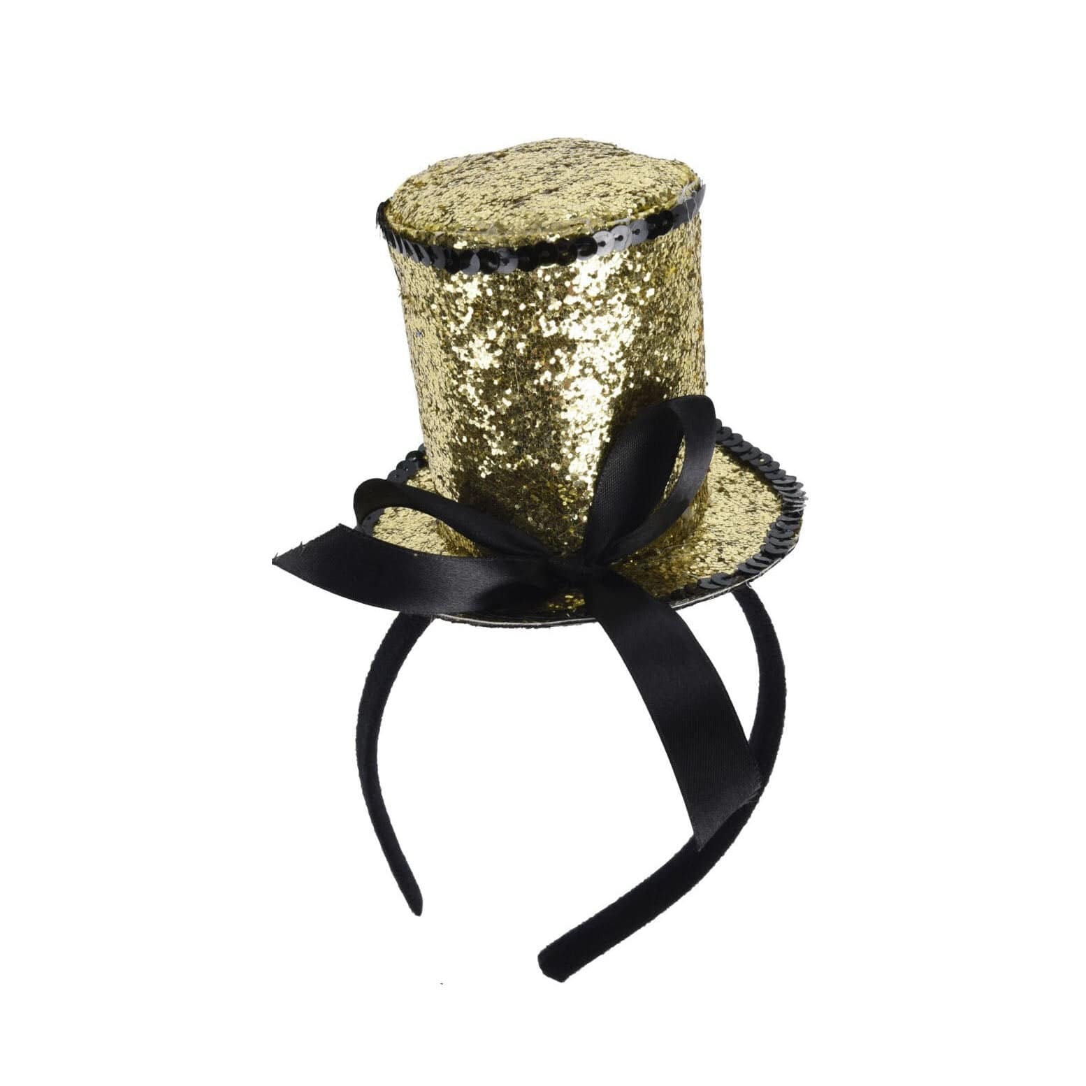 Noël, accessoires : Serre-tête avec chapeau paillettes