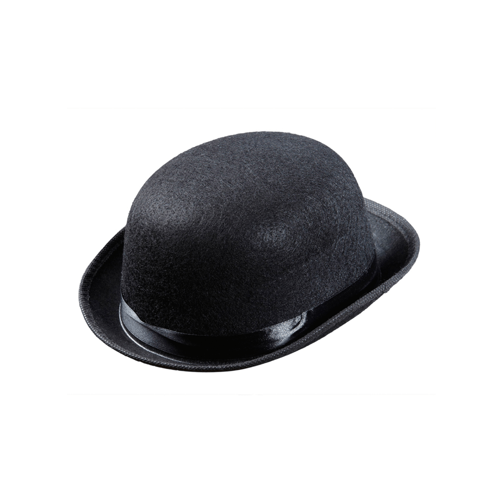 Alpha 55 Halloween accessoires enfant, chapeau melon feutre noir