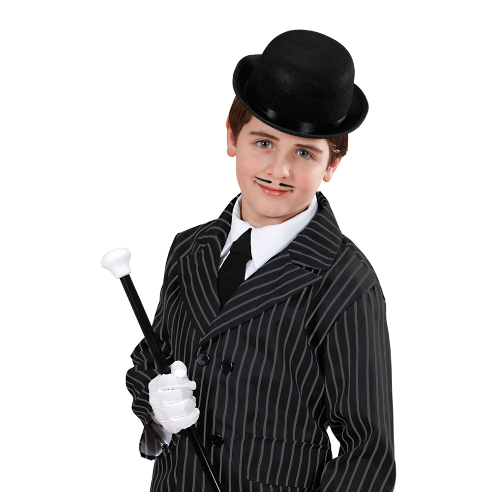 Alpha 55 Halloween accessoires enfant, chapeau melon feutre noir