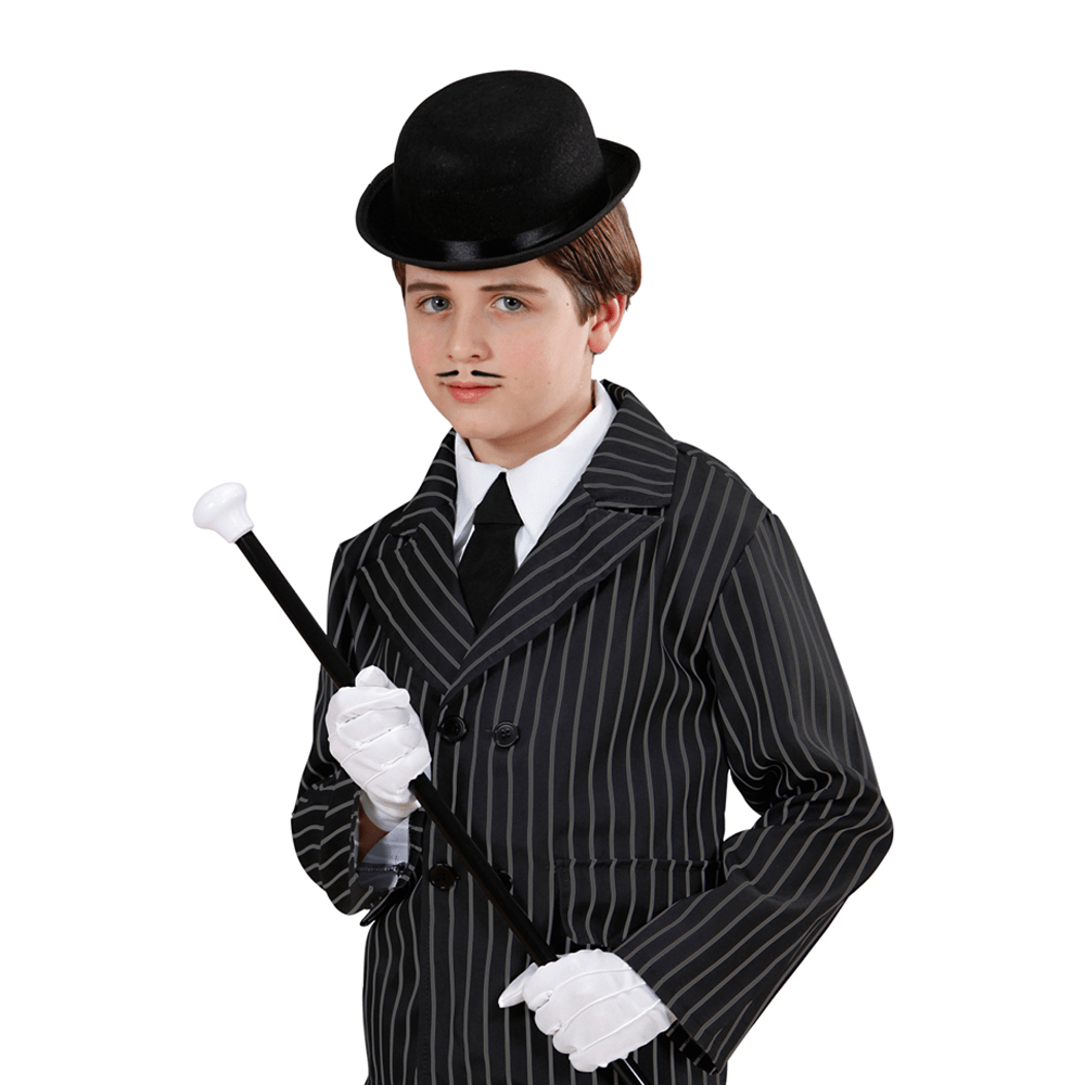 Alpha 55 Halloween accessoires enfant, chapeau melon feutre noir