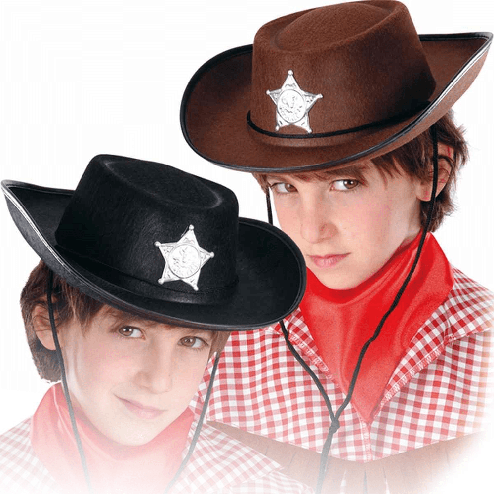 Alpha 55 Halloween accessoires enfant, chapeau sheriff, coloris assortis
